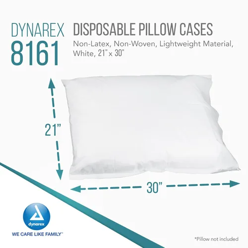 Vista 2 de Dynarex Fundas de almohada blancas T/P, 21 x 30 pulgadas, 100