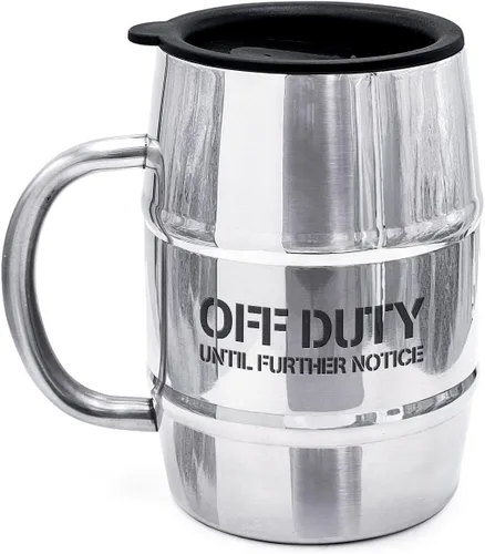 Vista 9 de GALVANOX Taza de cerveza aislada de acero inoxidable con asa y tapa para sorber (para Navidad/cumpleaños/día del padre) I Identify As Sober