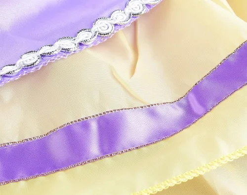Vista 9 de JerrisApparel Disfraz de princesa para niñas hasta el suelo para fiesta de cumpleaños