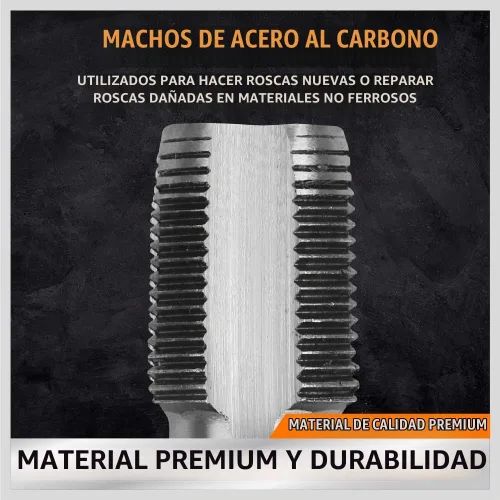 Vista 5 de HORUSDY Kit de 5 piezas de grifos de tubería NPT con estuche de almacenamiento resistente, herramientas de roscado de acero al carbono de alta
