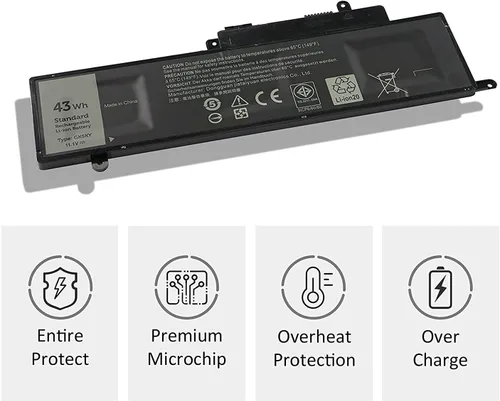Vista 3 de GK5KY - Batería para portátil Dell Inspiron 11 3000 3147 3148 Inspiron 13 7347 7348 7352 Series P20T 04K8YH 92NCT 092NCT 4K8YH (11,1 V 43 Wh)