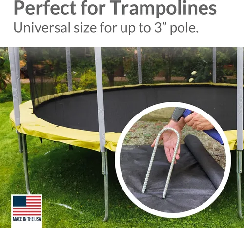 Vista 3 de Pinnacle Mercantile Juego galvanizado de 4 u 8 anclajes para trampolín con estacas de metal extra resistente, anclajes de tierra de 12 pulgadas