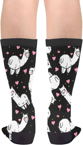 Vista 2 de bassyil Lindos calcetines de Axolotl novedosos, calcetines de vestir casuales locos y divertidos para mujeres y hombres