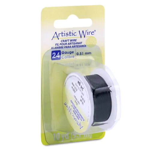 Vista 52 de Artistic Wire, alambre para manualidades de calibre 18, resistente a las manchas, color cobre envejecido en color latón antiguo, 4 yardas