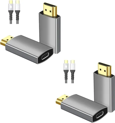 Vista 13 de Adaptador DisplayPort a USB C, 4K a 120Hz con adaptador USB C, convertidor DP macho a tipo C macho compatible con Nrea-l Air VR, MacBok Pro/Air