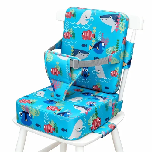 Vista 9 de Booster Seat for Kitchen Chair, Upgrade Toddler Booster Seat for Table Brown-PU