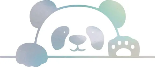 Vista 13 de Animal Cute Panda 1 (azul celeste) (juego de 2) calcomanías de vinilo impermeables de alta calidad para accesorios de laptop, casco, ventana