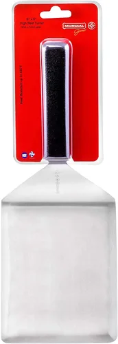 Vista 2 de Mundial 5698HH - Espátula para carne y hamburguesa resistente al calor, 6 x 5 pulgadas, con mango negro