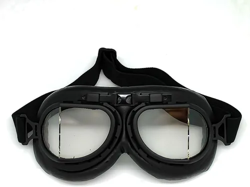 Vista 31 de Anteojos de seguridad para motociclismo, motonetas, medio casco clásico para Vespa, estilo aviador, plegable con lentes transparentes T008 Marco