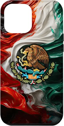 Vista 26 de Funda para iPhone 17 con diseño de bandera mexicana ahumada del orgullo de México del Cinco de Mayo