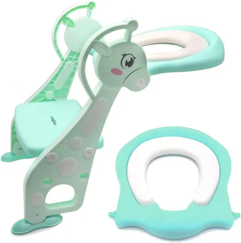 Vista 19 de Escalera de asiento de entrenamiento para niños pequeños, silla de inodoro con escalón más ancho, entrenador de baño para niños pequeños