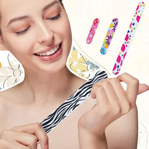 Vista 5 de 60 limas de uñas de verano, tablero de esmeril colorido, grano 150/150, mini limas de uñas a granel de doble cara, herramientas profesionales
