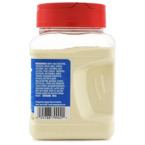 Vista 2 de Snappy Condimento para palomitas de maíz con queso cheddar blanco, 12 onzas, distintivo mezclador de sabor cremoso, sin MSG añadido