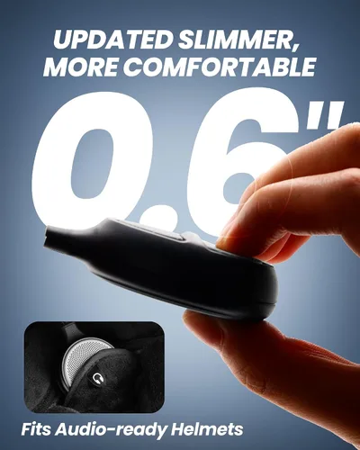 Vista 4 de OutdoorMaster Auriculares Inalámbricos Bluetooth 5.3 de Inserción para Casco de Esquí con Chip de Altavoz HD Compatible con Casco Preparado