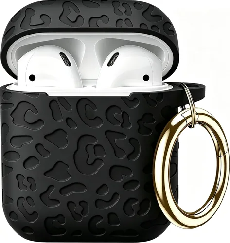 Vista 10 de Compatible con funda AirPods Pro 2019, Gawnock Funda de silicona suave y flexible para funda AirPods Pro para mujeres y niñas con llavero (Caqui)