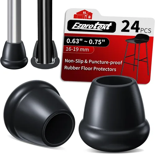 Vista 9 de Ezprotekt Tapas de goma antideslizantes para patas de silla de 0.75