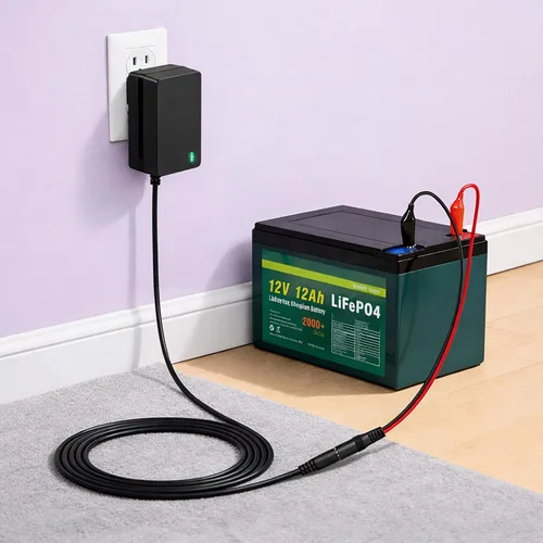 Vista 4 de Cargador de batería LiFePO4 de 14.6V 2A para paquete de fosfato de hierro