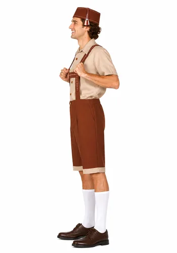 Vista 2 de Disfraz Masculino Wilhem Witbier Lederhosen Alemán Multicolor