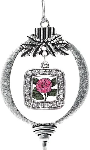 Vista 149 de Inspired Silver - Bon Voyage Cruise Ship Charm Ornamento – Adornos navideños cuadrados de plata con joyas de circonita cúbica