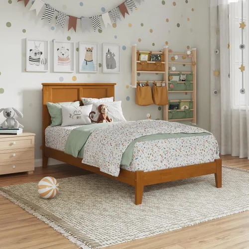 Vista 9 de AFI, Madison King - Cama con plataforma de madera maciza de perfil bajo, color espresso