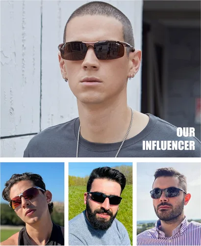 Vista 13 de Duco - Gafas de sol deportivas polarizadas para hombre con protección UV 8177s