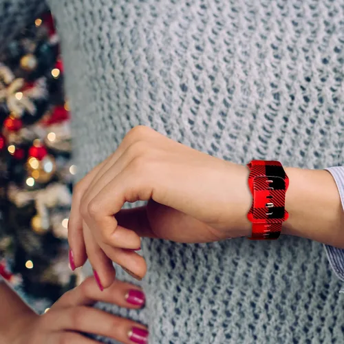 Vista 4 de Christmas Watch Bands Compatible with iWatch 38mm 42mm 40mm 44mm, for iWatch Series 1/2/3/4/5/6/7/SE for Christmas Gifts Women Men