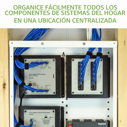 Vista 7 de Legrand - Caja de cableado estructurado de 28 pulgadas con cubierta atornillada, caja multimedia de calibre 20 en la pared con paso de cable de 2.5