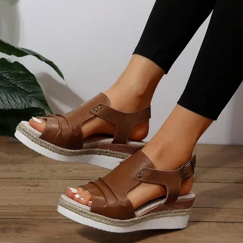 Vista 10 de Dheva-C Sandalias ortopédicas para mujer, sandalias de moda con punta abierta, sandalias para caminar con soporte de arco antideslizantes