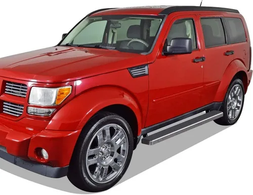 Vista 6 de APS Estribos de acero inoxidable 304 pulido de 5 pulgadas, barras Nerf para estribos laterales compatibles con Dodge Nitro 2007-2012 Acero