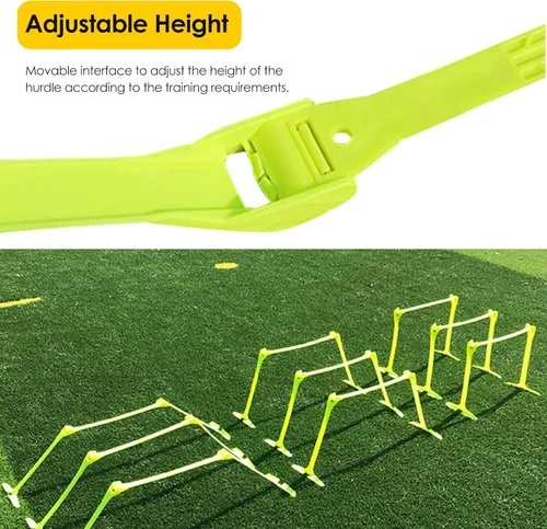 Vista 5 de YXXSDP Estragos de agilidad de velocidad ligera para entrenamiento, juego de obstáculos de entrenamiento de obstáculos ajustable portátil