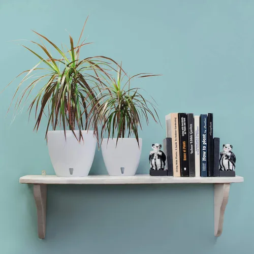 Vista 2 de DECOPOTS - Maceta de riego automático - Maceta decorativa para interiores con cartucho de drenaje e indicador de nivel de agua