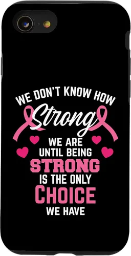 Vista 18 de iPhone 16 Being Strong Cita Rosa Inspirador Cáncer de Mama Regalos Caso