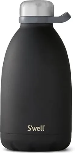Vista 7 de S'well Botella Roamer de Acero Inoxidable, 40oz, Ónix, Contenedores con Aislamiento al Vacío de Triple Capa Mantienen las Bebidas Frías por 48 Horas