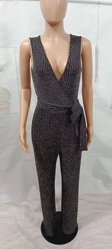 Vista 6 de Womens Jumpsuits Elegant Plus Size Sexy Long Sleeve Party Clubwear Casual Rompers for Womens Glitter Sparkly Dressy Pants