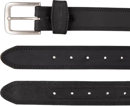Vista 2 de Wolverine Men's Full Grain Leather Work Belt Workwear Heavy Duty Utility Rugged Durable Metal Buckle