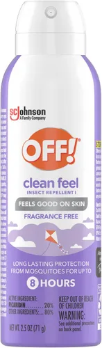 Vista 9 de Off! Clean Feel - Aerosol repelente de insectos con 20% de picaridina, protección de larga duración sin DEET contra mosquitos, control de plagas sin