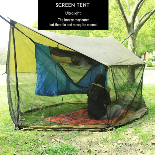 Vista 2 de Preself Screen House for Hammock Canoe Picnics Backyards Backpacking Camping Beach in Summer