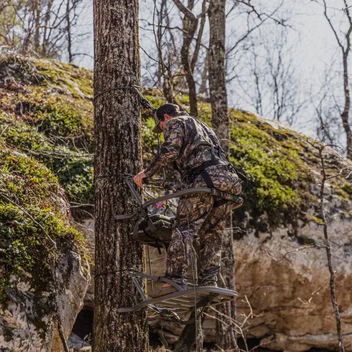 Vista 3 de Summit Treestands Goliath SD asiento para trepar árboles, color roble musgo