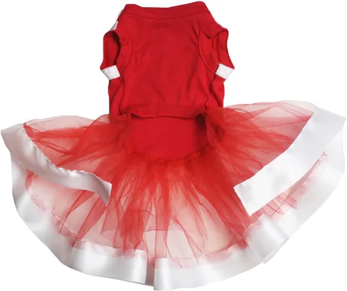 Vista 2 de Petitebella Happy New Year Puppy Dog Dress (Red/Red White Ribbon, XXX-Large)