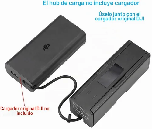 Vista 6 de Hanatora Hub de carga de batería plegable 4 en 1 para DJI Mavic 2 Pro/Zoom/Enterprise Drone, múltiples accesorios de cargador con indicador de carga
