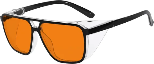 Vista 14 de Eyekepper 100% Gafas Anti-Luz Azul Fitover para Usar Sobre Gafas de Computadora con Lente Ámbar