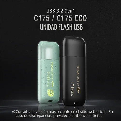 Vista 2 de TEAMGROUP C175 16GB USB 3.2 Gen 1 (USB 3.1/3.0) Unidad Flash Thumb Drive de Lectura 75MB/s, Memoria de Almacenamiento de Datos Externa Compatible