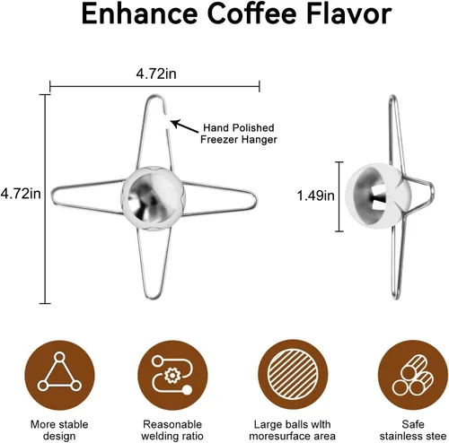 Vista 10 de Enfriador de café expreso de 2 piezas con bolas congeladas de café