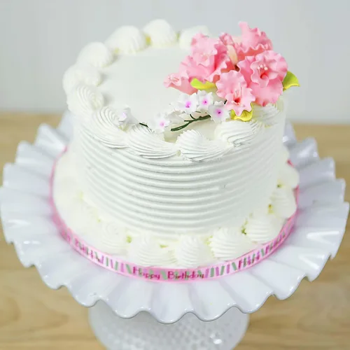 Vista 7 de Aerosol para pastel de flores de azúcar, flores de pasta de goma para decoración de pasteles, flores de cerezo rosa con hojas verdes, 1 unidad por