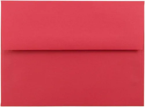 Vista 12 de JAM PAPER Sobres de invitación de colores A1 de 4 barras - 3 5/8 x 5 1/8 - Rojo reciclado - 100