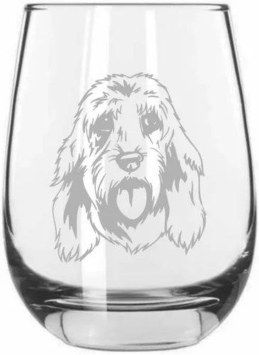 Vista 269 de Shar Pei (chino) - Vaso de vino sin tallo grabado para perro, 15.25 onzas