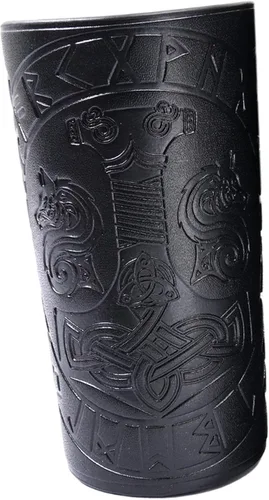 Vista 3 de Colaxi - Protector de muñeca medieval con patrón de terremoto, piel sintética para cosplay