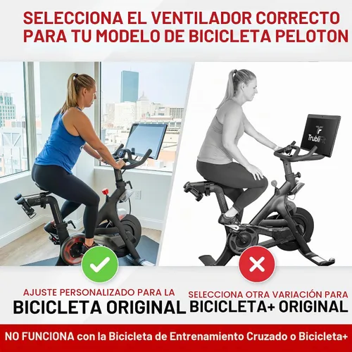 Vista 2 de TrubliFit Ventilador para Bicicleta Peloton y Cinta de Correr Peloton – Accesorios para Peloton – Compatible con Bicicleta Original, Bicicleta+