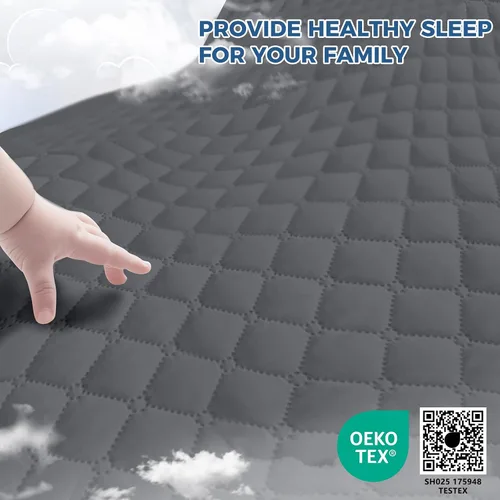 Vista 6 de Kayfia Protector de colchón impermeable, tamaño individual, suave, transpirable, tela de aire 3D, protector de colchón silencioso con bolsillo
