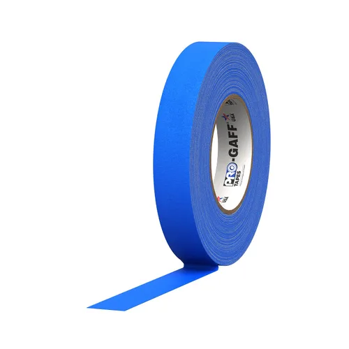 Vista 9 de ProTapes Pro Gaff Cinta de Gaffer de tela mate premium de 1 pulgada de ancho con adhesivo de goma, 11 mils de grosor, 55 yardas de longitud